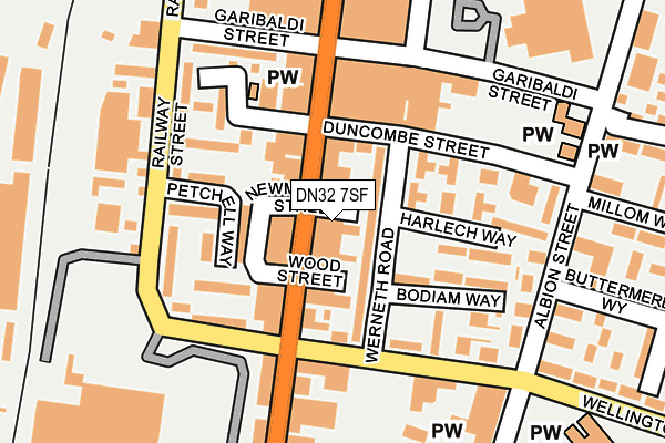 DN32 7SF map - OS OpenMap – Local (Ordnance Survey)