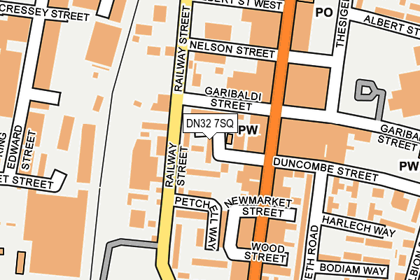 DN32 7SQ map - OS OpenMap – Local (Ordnance Survey)