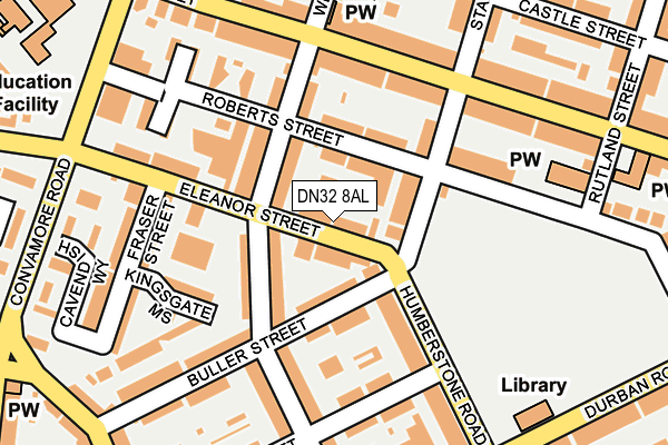 DN32 8AL map - OS OpenMap – Local (Ordnance Survey)