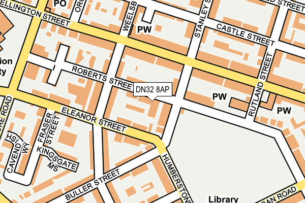 DN32 8AP map - OS OpenMap – Local (Ordnance Survey)