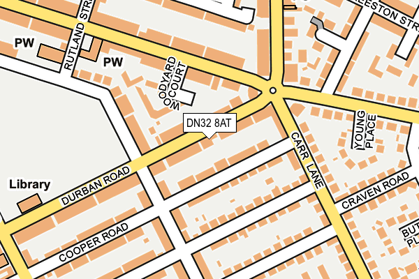 DN32 8AT map - OS OpenMap – Local (Ordnance Survey)