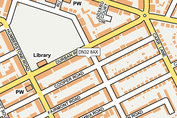 DN32 8AX map - OS OpenMap – Local (Ordnance Survey)