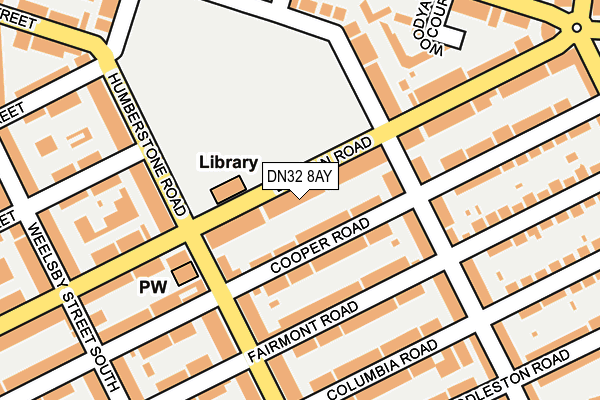 DN32 8AY map - OS OpenMap – Local (Ordnance Survey)