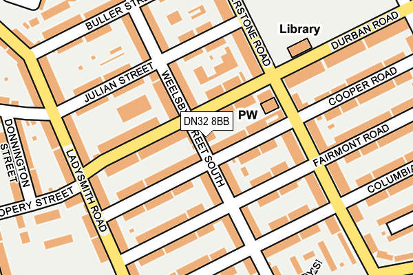 DN32 8BB map - OS OpenMap – Local (Ordnance Survey)