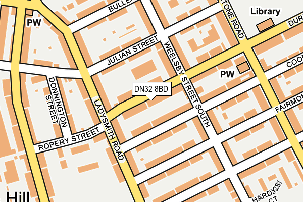 DN32 8BD map - OS OpenMap – Local (Ordnance Survey)