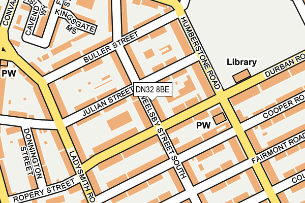 DN32 8BE map - OS OpenMap – Local (Ordnance Survey)