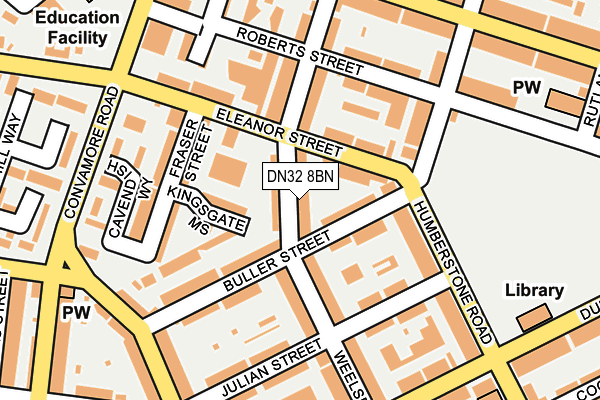 DN32 8BN map - OS OpenMap – Local (Ordnance Survey)