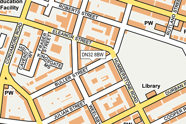 DN32 8BW map - OS OpenMap – Local (Ordnance Survey)