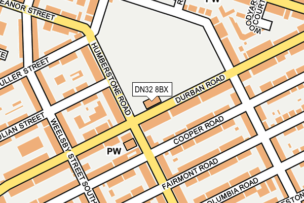 DN32 8BX map - OS OpenMap – Local (Ordnance Survey)