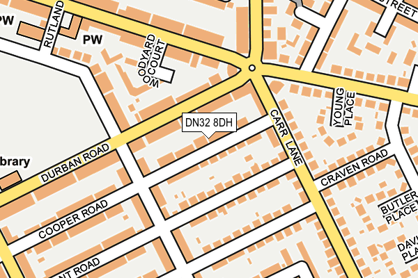 DN32 8DH map - OS OpenMap – Local (Ordnance Survey)