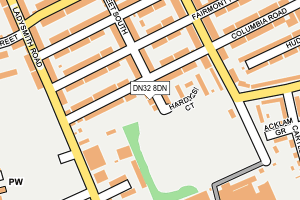 DN32 8DN map - OS OpenMap – Local (Ordnance Survey)