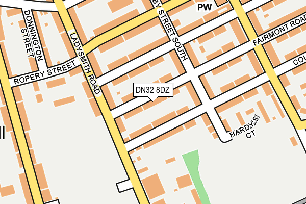 DN32 8DZ map - OS OpenMap – Local (Ordnance Survey)