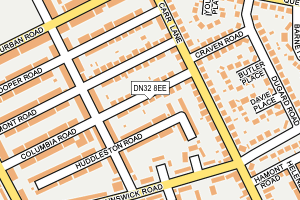 DN32 8EE map - OS OpenMap – Local (Ordnance Survey)