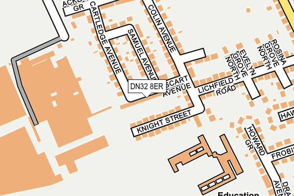 DN32 8ER map - OS OpenMap – Local (Ordnance Survey)