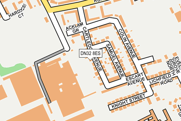 DN32 8ES map - OS OpenMap – Local (Ordnance Survey)
