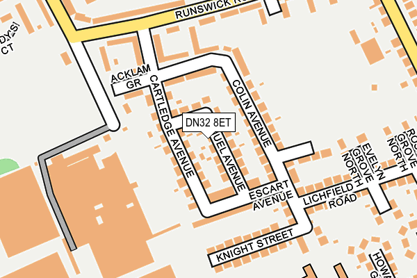 DN32 8ET map - OS OpenMap – Local (Ordnance Survey)