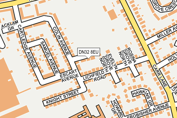 DN32 8EU map - OS OpenMap – Local (Ordnance Survey)