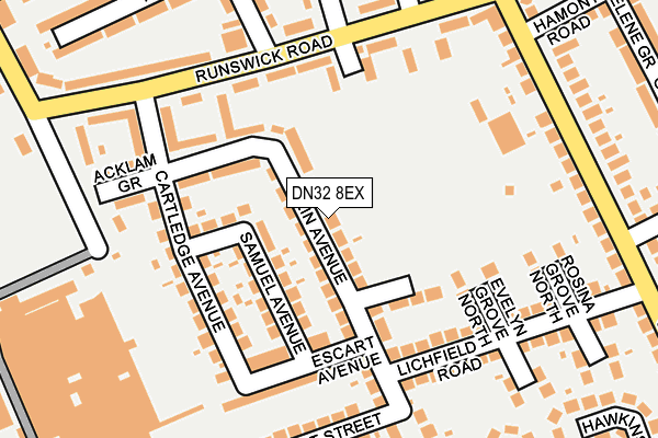 DN32 8EX map - OS OpenMap – Local (Ordnance Survey)