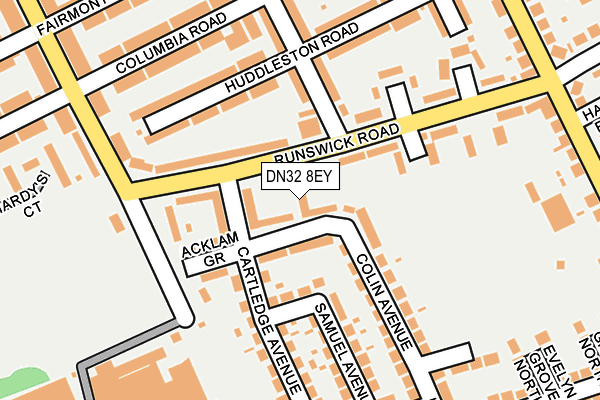 DN32 8EY map - OS OpenMap – Local (Ordnance Survey)