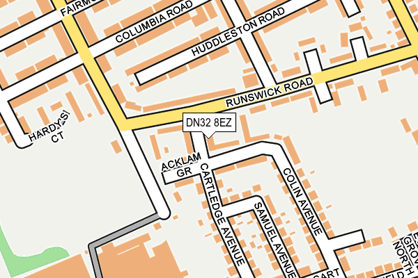DN32 8EZ map - OS OpenMap – Local (Ordnance Survey)