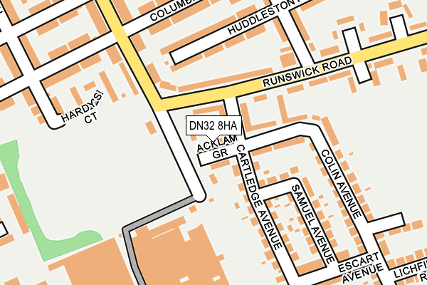 DN32 8HA map - OS OpenMap – Local (Ordnance Survey)