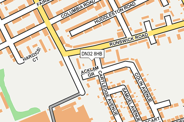 DN32 8HB map - OS OpenMap – Local (Ordnance Survey)