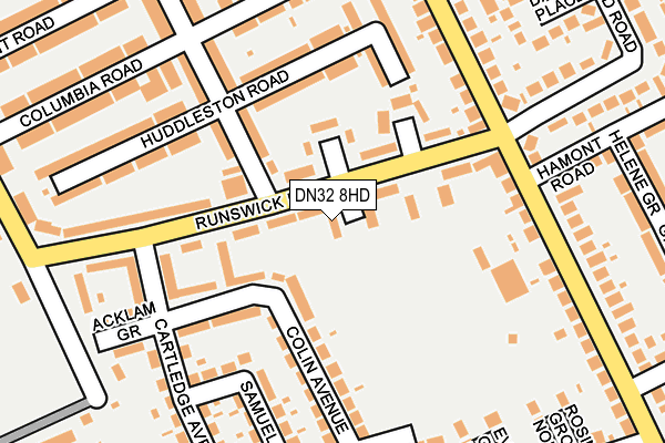 DN32 8HD map - OS OpenMap – Local (Ordnance Survey)