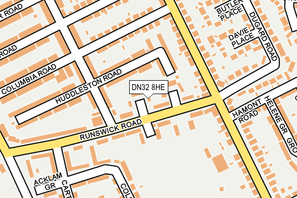 DN32 8HE map - OS OpenMap – Local (Ordnance Survey)