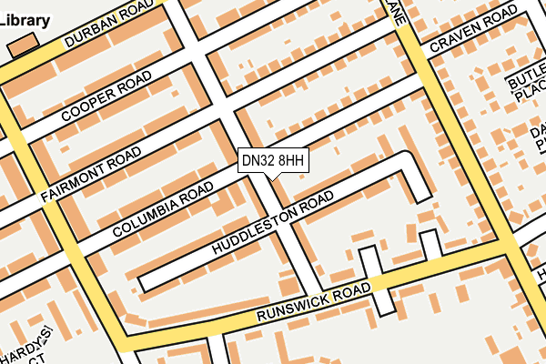 DN32 8HH map - OS OpenMap – Local (Ordnance Survey)