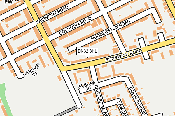 DN32 8HL map - OS OpenMap – Local (Ordnance Survey)