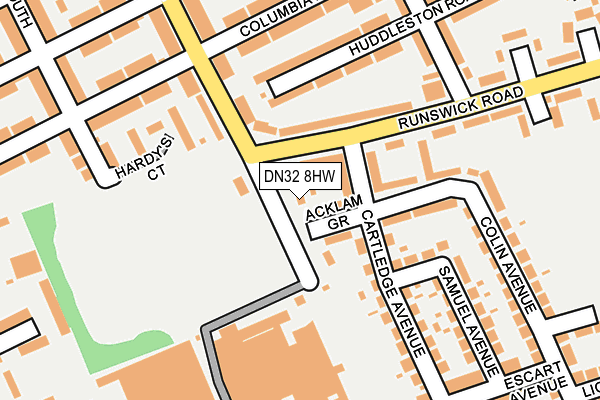 DN32 8HW map - OS OpenMap – Local (Ordnance Survey)
