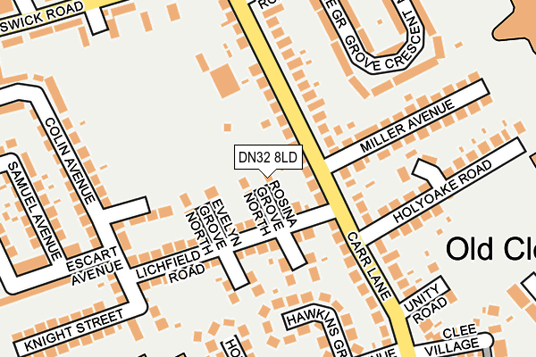 DN32 8LD map - OS OpenMap – Local (Ordnance Survey)