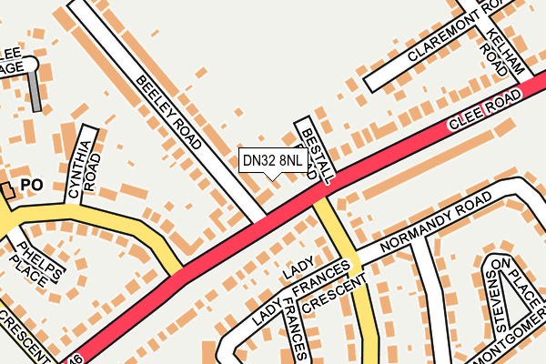 DN32 8NL map - OS OpenMap – Local (Ordnance Survey)
