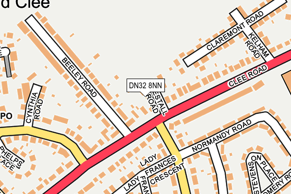 DN32 8NN map - OS OpenMap – Local (Ordnance Survey)