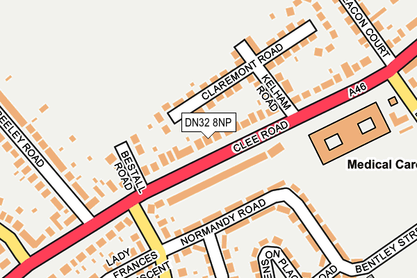 DN32 8NP map - OS OpenMap – Local (Ordnance Survey)