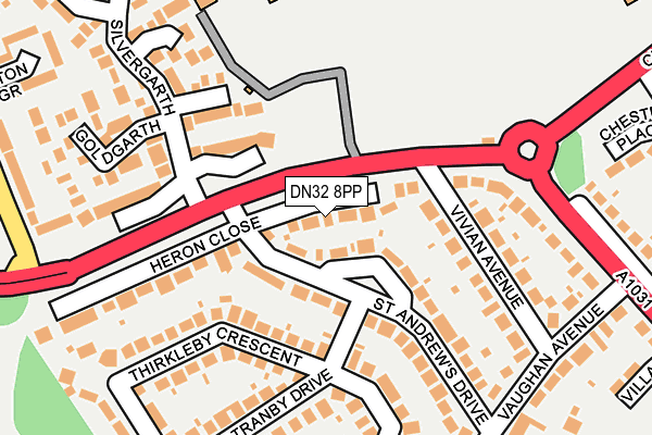 DN32 8PP map - OS OpenMap – Local (Ordnance Survey)