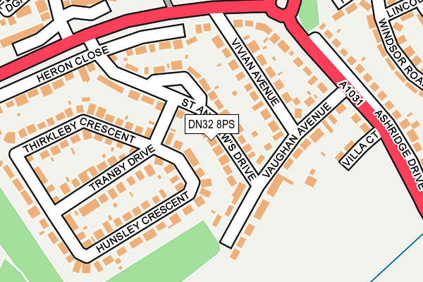 DN32 8PS map - OS OpenMap – Local (Ordnance Survey)