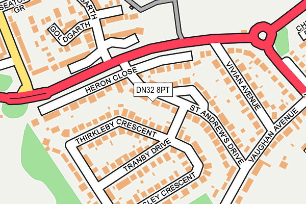 DN32 8PT map - OS OpenMap – Local (Ordnance Survey)