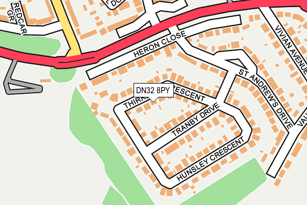 DN32 8PY map - OS OpenMap – Local (Ordnance Survey)