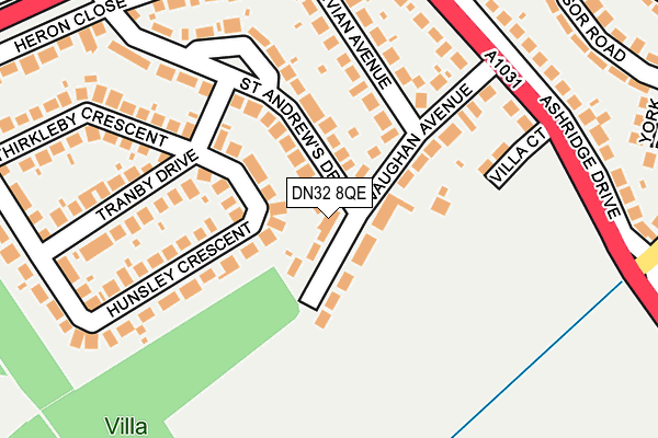 DN32 8QE map - OS OpenMap – Local (Ordnance Survey)