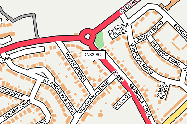 DN32 8QJ map - OS OpenMap – Local (Ordnance Survey)