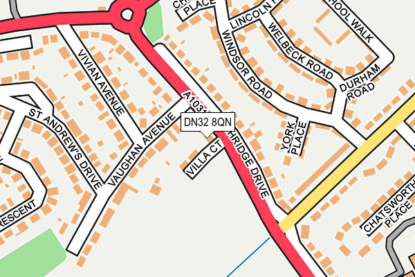 DN32 8QN map - OS OpenMap – Local (Ordnance Survey)