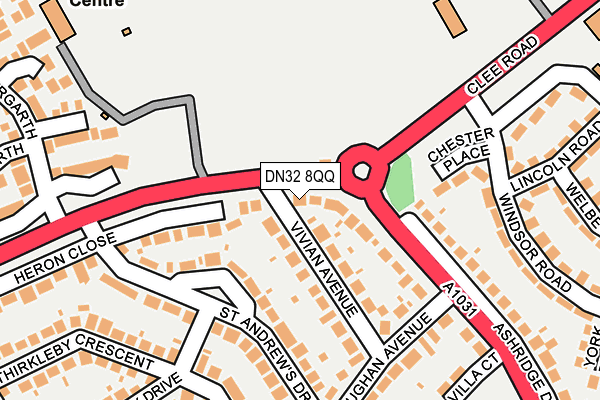 DN32 8QQ map - OS OpenMap – Local (Ordnance Survey)