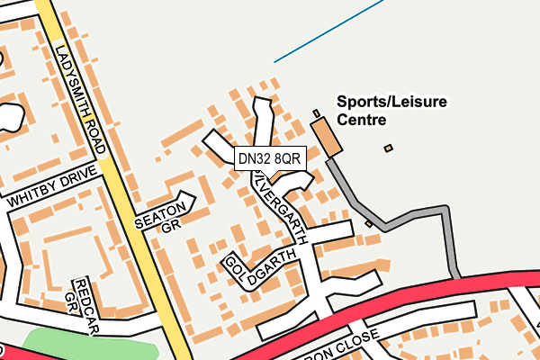 DN32 8QR map - OS OpenMap – Local (Ordnance Survey)