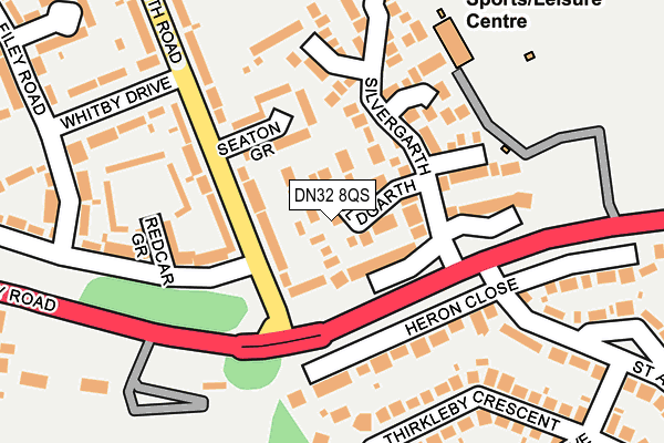 DN32 8QS map - OS OpenMap – Local (Ordnance Survey)