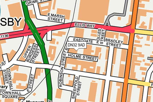 DN32 9AD map - OS OpenMap – Local (Ordnance Survey)