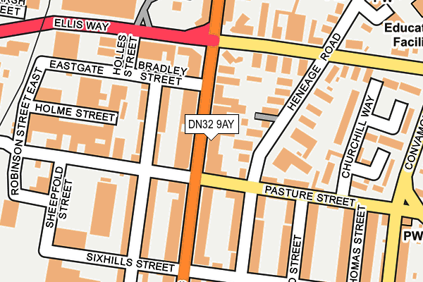 DN32 9AY map - OS OpenMap – Local (Ordnance Survey)