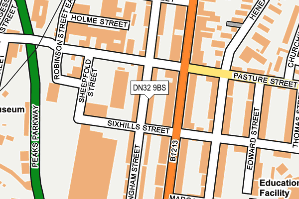 DN32 9BS map - OS OpenMap – Local (Ordnance Survey)
