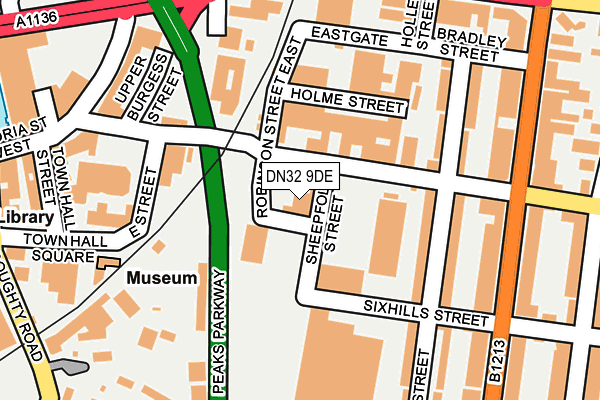 DN32 9DE map - OS OpenMap – Local (Ordnance Survey)