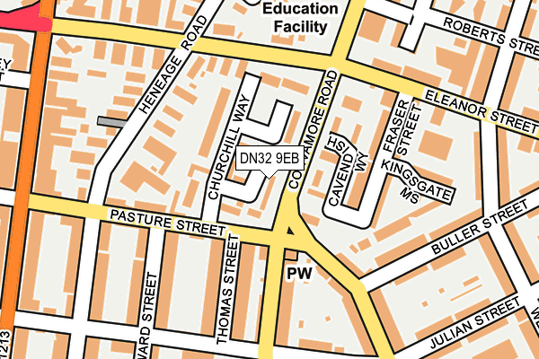 DN32 9EB map - OS OpenMap – Local (Ordnance Survey)